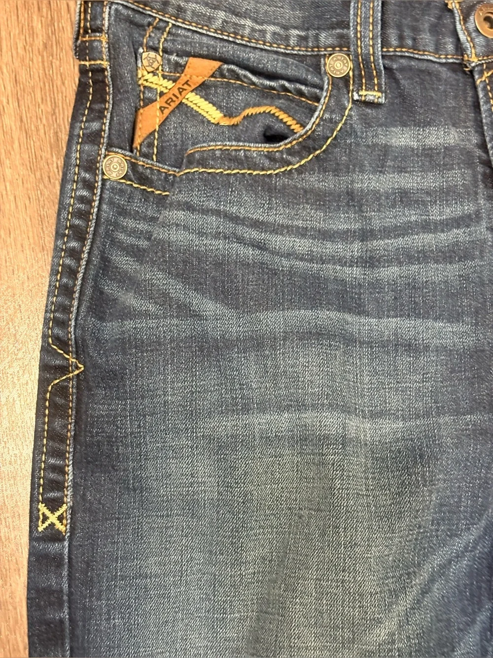 ARIAT MEN'S M7 ROCKER SUMMIT SLIM STRAIGHT STRETCH DENIM JEANS Size 36/34